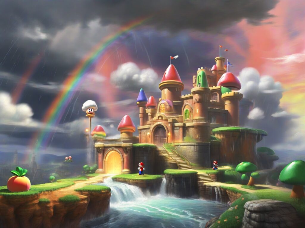 Super Mario 64, a gaming icon, is brimming with secrets. One hidden gem lies in a specific rainfall effect. If you enter the level during a precise raindrop, a breathtaking rainbow arches above Peach's Castle. This mesmerizing spectacle isn't a glitch or an Easter egg, but an echo of the game's early development. The vibrant rainbow offers a glimpse into unused concept art, revealing a vision for the game that ultimately took a different direction. The appearance of this rainbow, though fleeting, is a testament to the wealth of creativity and hidden details that enrich Super Mario 64, inviting players to explore and uncover its many surprises.