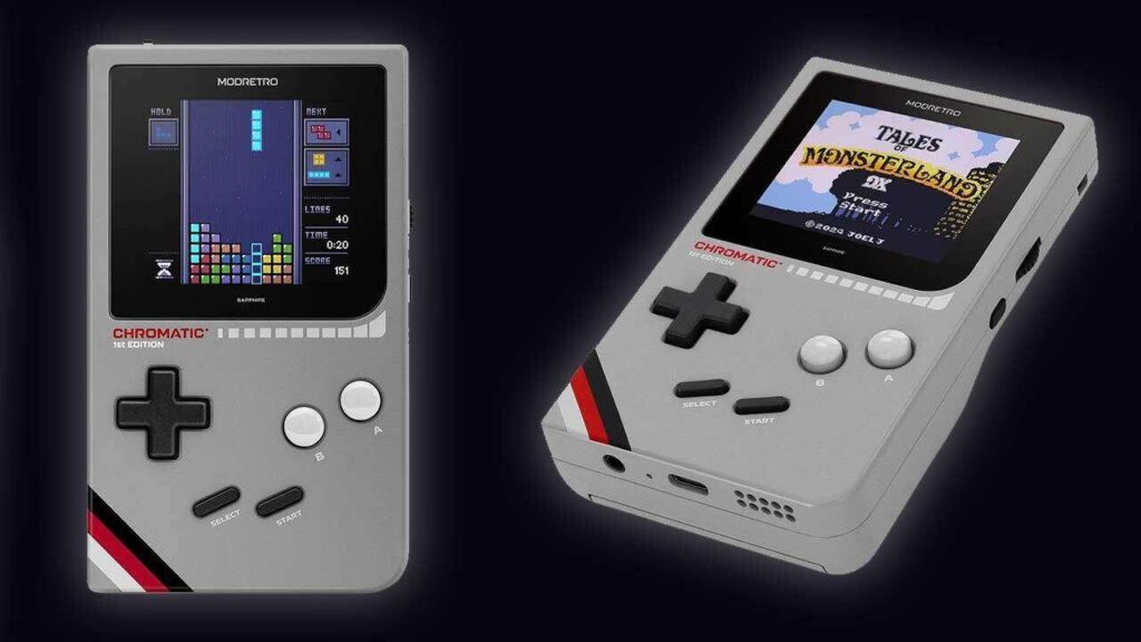 GenjiTalkGames - A New Player in Town: The ModRetro Chromatic Game Boy ModRetro has exciting news for Game Boy fans: the Chromatic is now available for preorder at GameStop. This sleek device is designed to bring back the nostalgia of the classic Game Boy and Game Boy Color, while incorporating modern technological advancements. Design and Features The Chromatic boasts a backlit IPS screen with scratch-resistant, anti-glare glass and a 2.6-inch display that closely replicates the original Game Boy Color. The device is built with durable materials, including PBT buttons and a magnesium alloy shell. It also comes with three AA batteries, a rechargeable lithium-ion battery pack, and supports rechargeable AA batteries. Other notable features include a link cable port, a 3.5mm audio jack, an IR sensor, and video out for capturing gameplay on PC. The Chromatic is strictly designed for Game Boy and Game Boy Color games, with a focus on replicating the authentic experience. Why Choose the Chromatic? While the Chromatic's specs may not be as impressive as some other devices on the market, it's clear that ModRetro has put a lot of thought into designing a device that is true to the original Game Boy. The build materials sound promising, and the focus on replicating the authentic experience is sure to appeal to nostalgic fans. If you're looking for a unique gaming experience