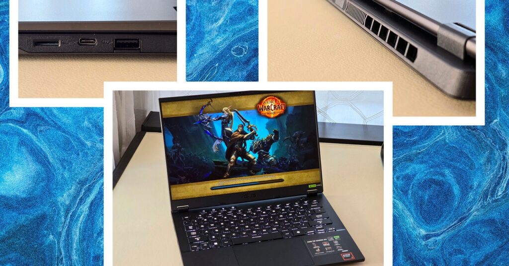 GenjiTalkGames - Asus TUF Gaming A14 laptop balances design and performance, offering luxe feel and respectable frame rates in modern games, all in a surprisingly light 3.22-pound package. Gaming power without the loud design. #GamingLaptops #AsusTUF #BudgetGaming