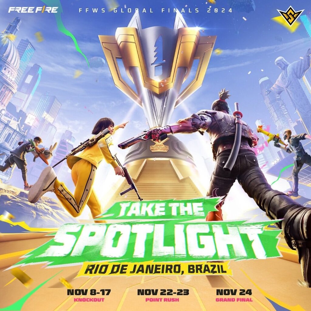 GenjiTalkGames - Free Fire World Series Global Finals 2024 set for Nov 8-24 in Rio de Janeiro, Brazil. 18 top teams to compete for a big prize pool. Knockout, Point Rush & Grand Final stages to determine the winner. Free Fire World Series 2024, Free Fire esports, Free Fire World Series.