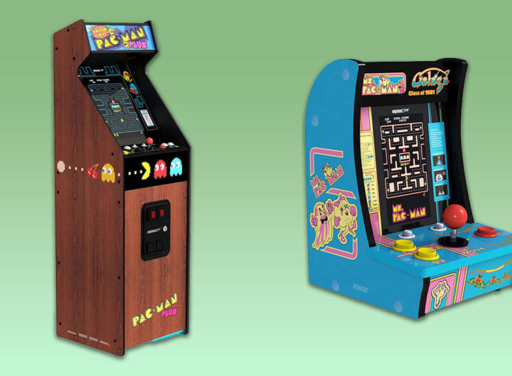 GenjiTalkGames - Arcade1Up's new Pac-Man Plus Deluxe cabinet is a retro dream, featuring 14 classic games & a sleek wood-panel design. The smaller Class of '81 Countercade is perfect for Ms. Pac-Man fans! #Arcade1Up