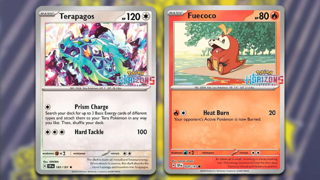 GenjiTalkGames - Score two Pokemon Horizons promo cards, Terapagos & Fuecoco, with a $15+ Pokemon TCG purchase at Best Buy! Offer includes new Surging Sparks releases & preorders. #PokemonTCG #SurgingSparks #PromoCards