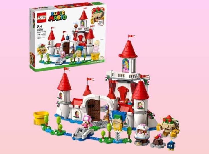 GenjiTalkGames - Lego Super Mario Peach's Castle expansion set is at its lowest price EVER! Get it for $69 (was $130) at Amazon & Walmart. Many other Lego Super Mario sets are on sale too! #LegoSuperMario #BlackFridayDeals #