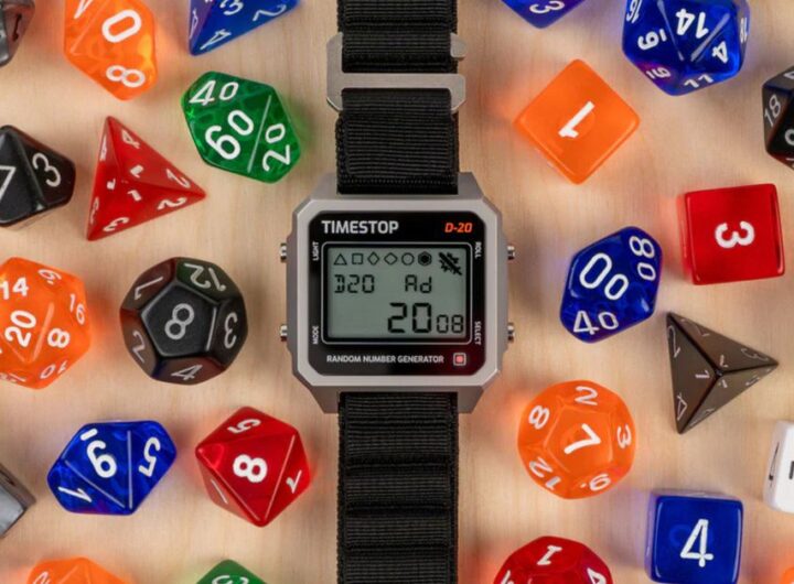 GenjiTalkGames - Roll for initiative! The Timestop D-20 smartwatch lets you roll dice directly from your wrist. Features include rolling multiple dice & crit success/failure indicators. Ships Jan/Feb, $99. #DND #Smartwatch #TabletopRPG