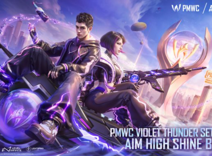 GenjiTalkGames - PUBG Mobile releases the PMWC 2024 Violet Thunder Set, designed with player input! This exclusive outfit commemorates the World Cup and features elements from the new trophy. Tune in to the PMWC live from July 19th-28th!