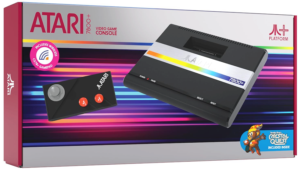 GenjiTalkGames - Atari 7800+ retro console on sale for $105.55 at Amazon! Includes gamepad & Bentley Bear's Crystal Quest. Plays 7800 & 2600 cartridges. Grab it now! #At