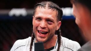 GenjiTalkGames - UFC fighter Brian Ortega flew across the country to playfully choke out a Fortnite trash-talker! The fan took it like a champ. Respect the game. #UFC #Fortnite #GamerRevenge